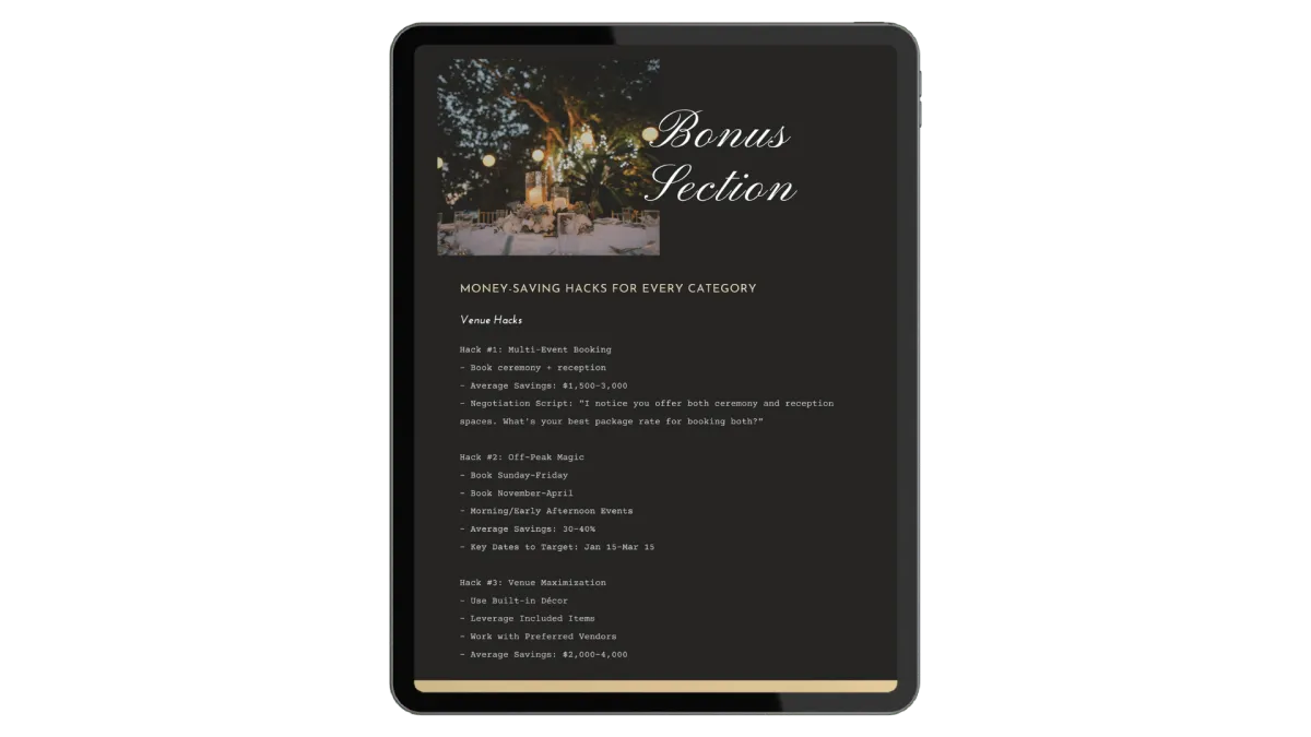 Module 5: The Pre-Wedding System